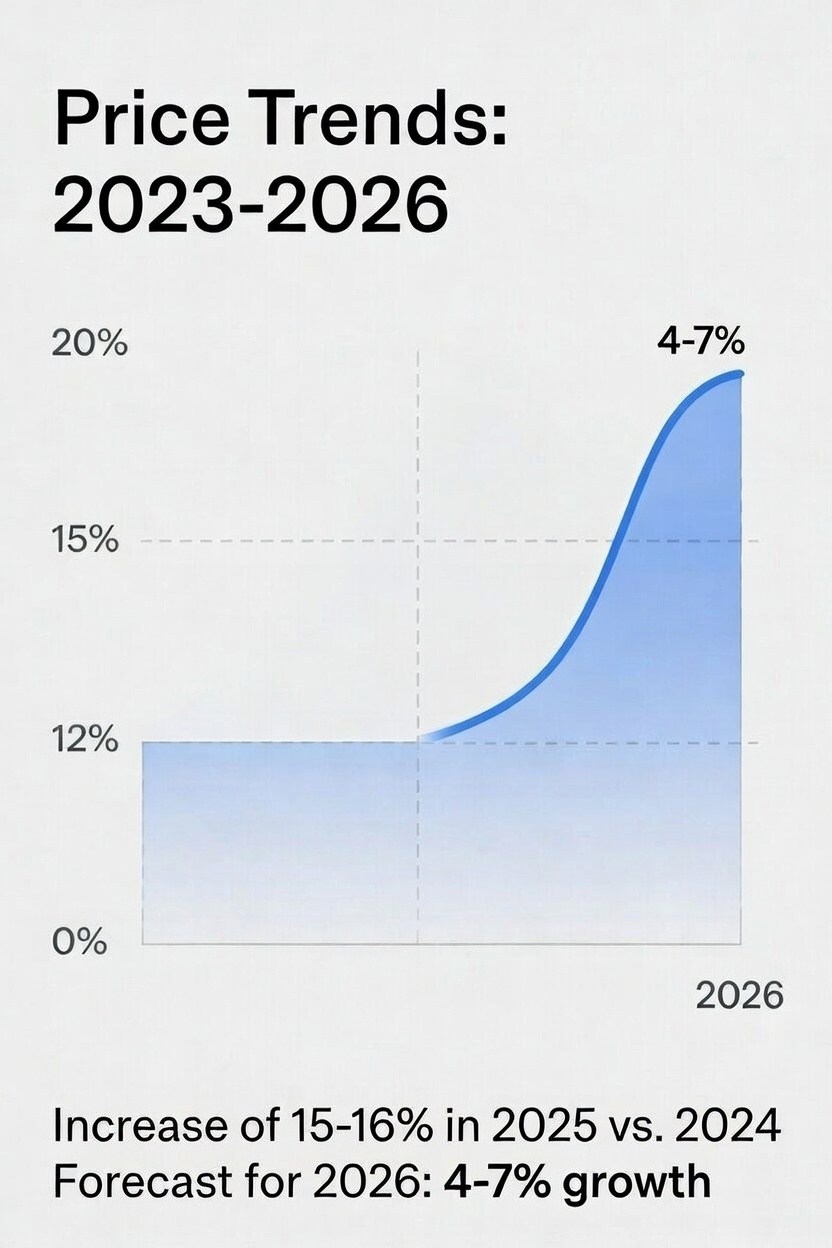 График роста цен на недвижимость в Mina Roshid