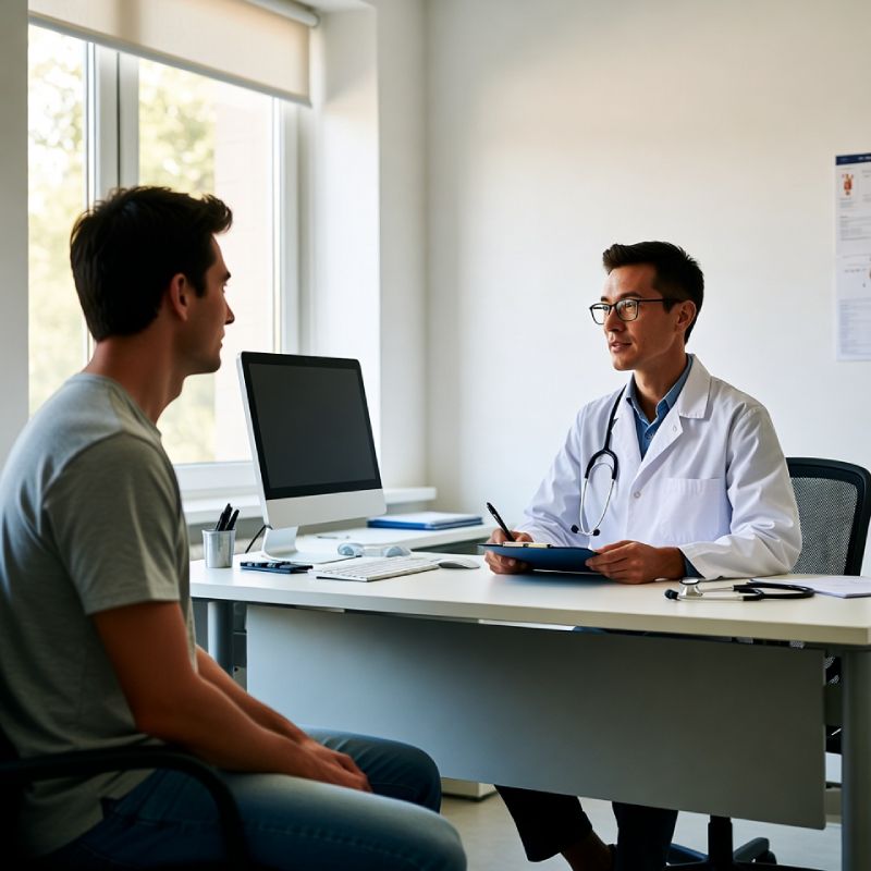 Пациент общается с врачом без знания английского