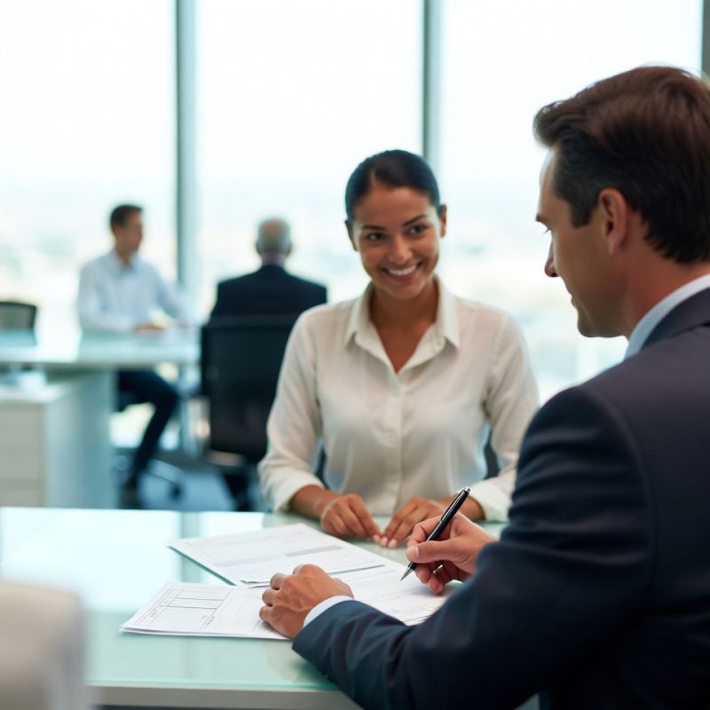 Девушка помогает оформить медицинскую страховку